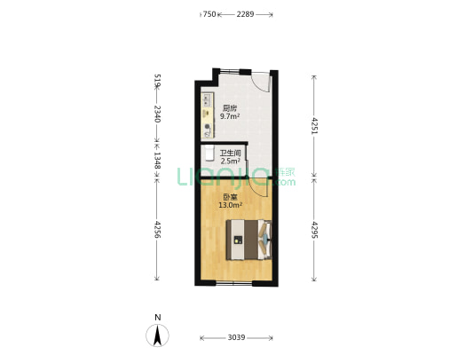 纺苑小区 1室0厅1卫 36平方