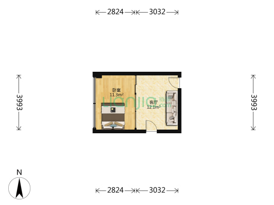 金汇通大厦 1室1厅0卫 33平方