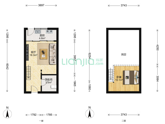 金宝岛大厦 1室1厅1卫 37平方