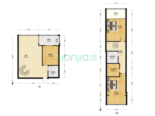 東方豪寓 3室1厅2卫 164平方