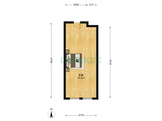 置富广场 1室0厅0卫 49平方