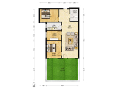 鸿坤理想湾，近高铁，一层带花园，精装修三居室。-涿州鸿坤理想湾南区户型图