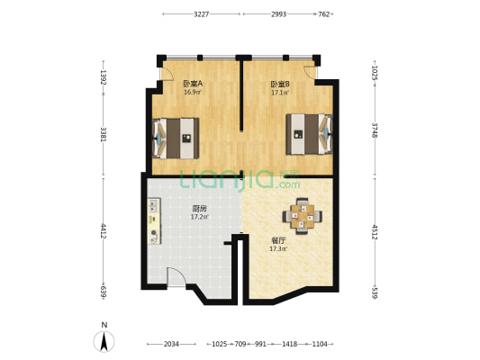 MOL尔家公馆 2室1厅0卫 105平方