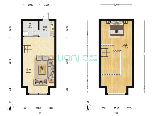 众安云兴白马御府 1室1厅1卫 55平方