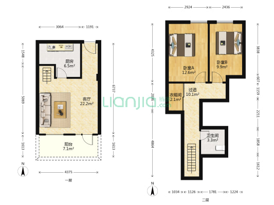 罗马假日 2室1厅1卫 40平方