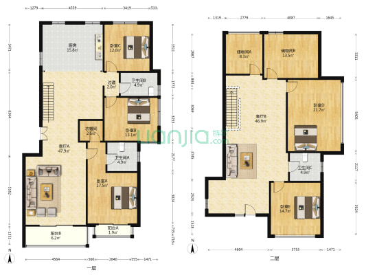 碧佛林山庄 5室2厅3卫 153平方