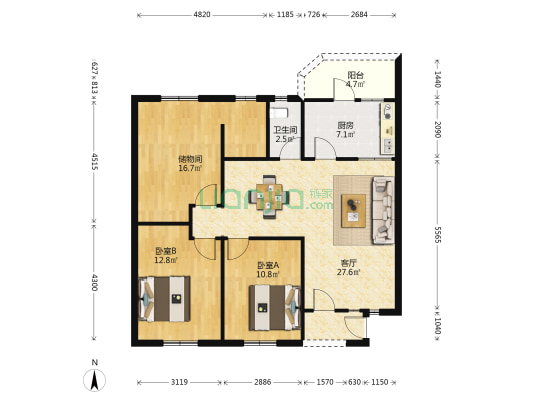 海联路 2室1厅1卫 99平方
