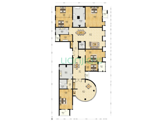 元大都7号 6室3厅3卫 429平方