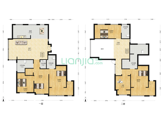 展景湾花园 6室1厅5卫 271平方