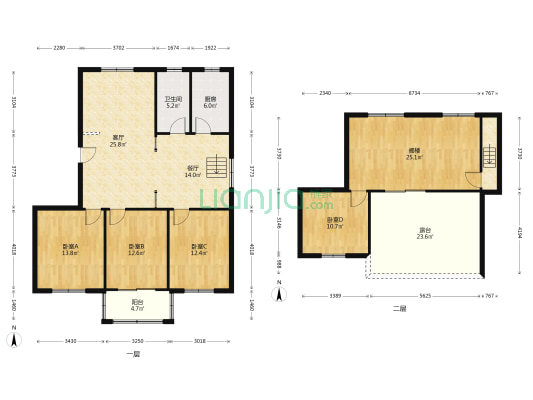 贵王小区 4室2厅1卫 146平方