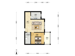中医院旁正规一居室，大阳台，采光好-涿州强舜铭铖户型图