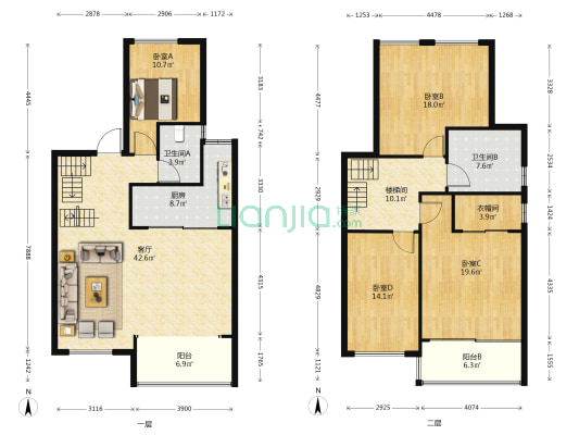 协信星鹭原 4室1厅2卫 164平方