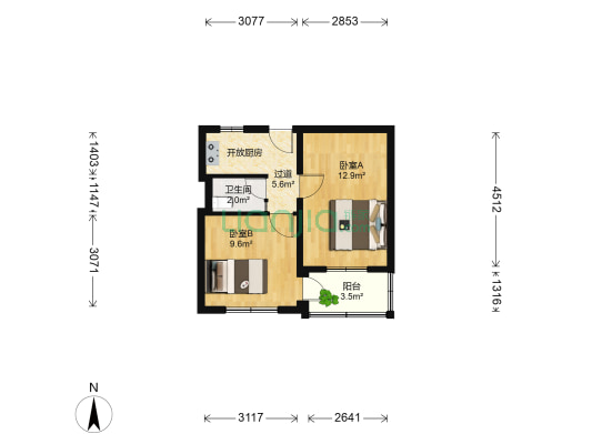 财经学院家属楼 2室0厅1卫 41平方
