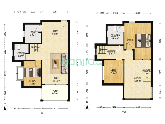 福泰花园 3室2厅2卫 94平方