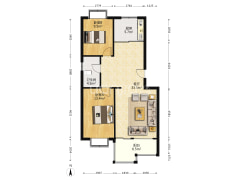 南北通透 低楼层大客厅，南北户型，园林社区-涿州仙颐园小区户型图