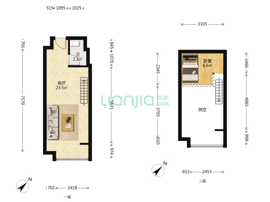 碧桂园凤凰湾兴涛苑 1室1厅1卫 39平方