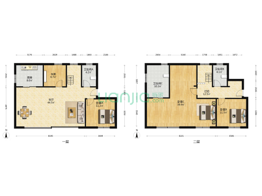 万科印象花园九期 4室1厅3卫 187平方
