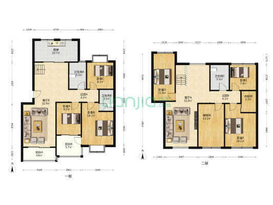 电波所城阳家属区 6室2厅3卫 199平方