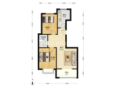 天地新城中间好楼层两居 满五唯一 带地下室-涿州天地新城户型图
