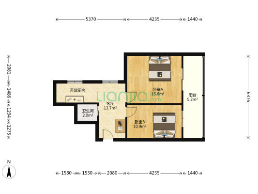 北洋新里 2室1厅1卫 38平方