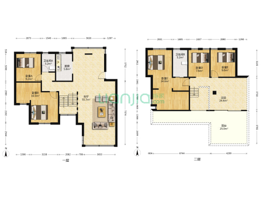 桂苑小区 5室1厅2卫 144平方