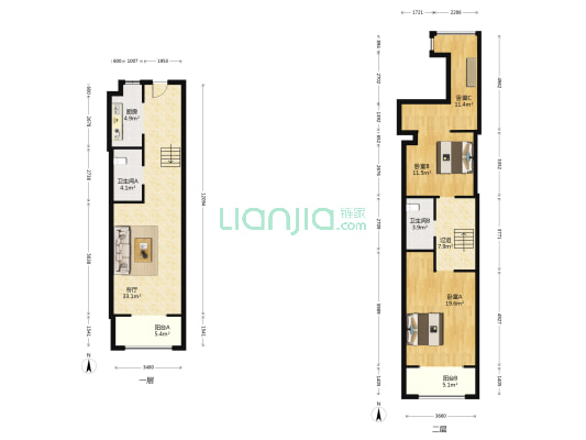兰田传奇 3室1厅2卫 134平方
