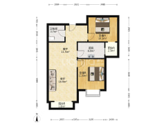 香邑溪谷 2室2厅 南-涿州香邑溪谷户型图