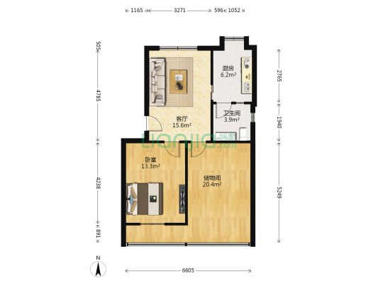 赣抚北路 1室1厅1卫 72平方