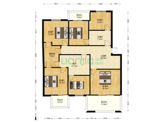 江南名城 6室1厅0卫 247平方