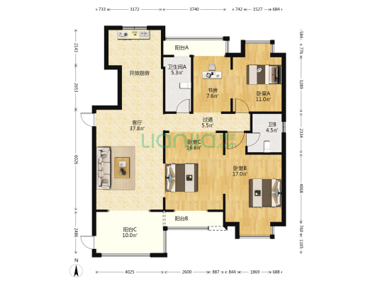 佳丰北苑 4室1厅2卫 149平方