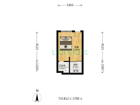 新丰小区 1室0厅1卫 30平方
