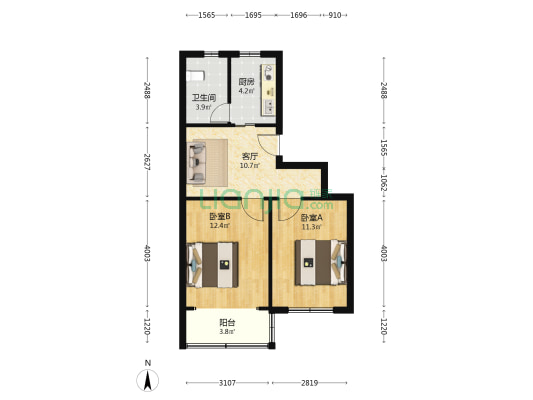丰庄六街坊 2室1厅1卫 60平方