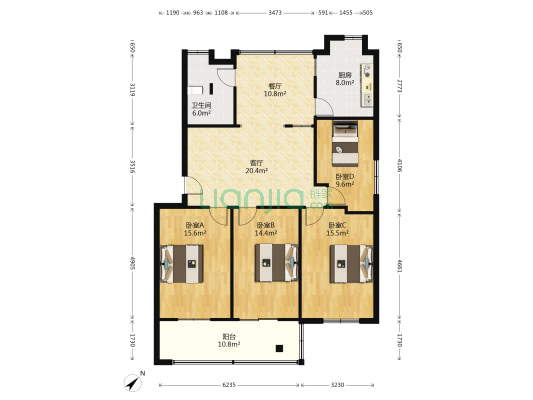 税务局家属院 4室2厅1卫 132平方