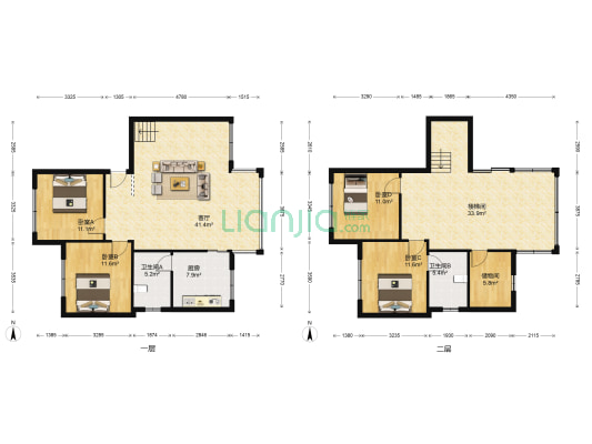 香港城 4室1厅2卫 162平方