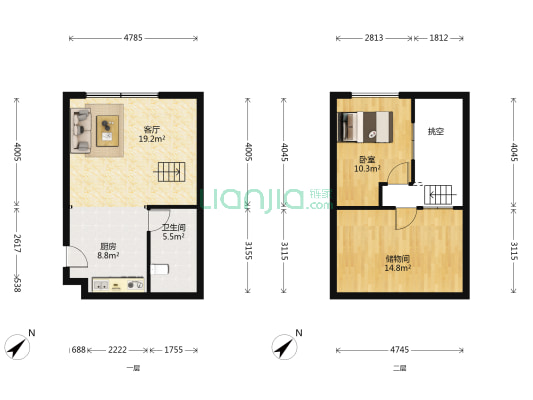 世茂茂立方广场 1室1厅1卫 56平方