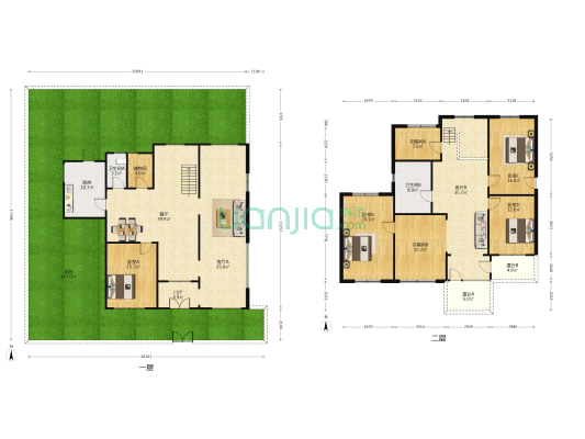 加州花园 4室3厅2卫 243平方