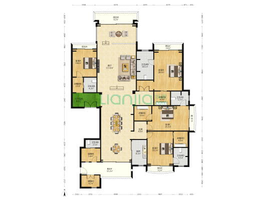 星河湾半岛二号园 4室1厅5卫 365平方