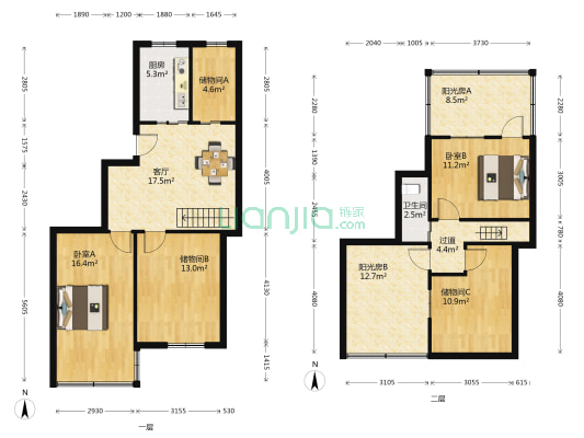 新风巷78-79号 2室1厅1卫 103平方