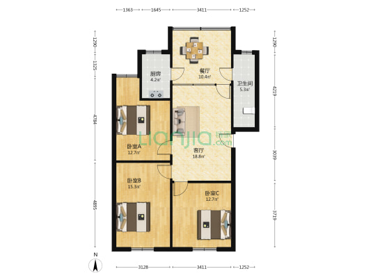 空冷厂居民楼 3室2厅1卫 99平方