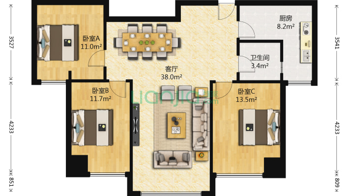 银河国际二期世茂璀璨天宸C区二手房实景图