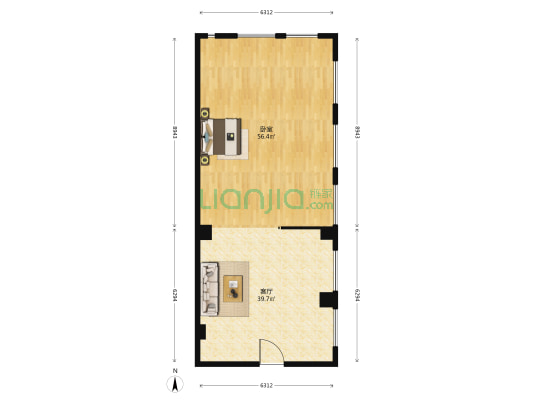 泰然名居 1室1厅0卫 154平方