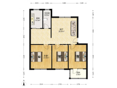 华光小区 3室2厅 南 北-涿州华光小区户型图