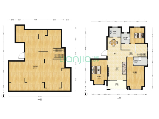 绿城云栖玫瑰园 3室1厅2卫 267平方