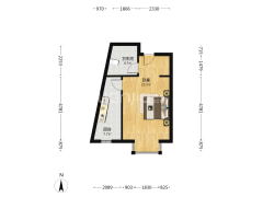 70年大产权，朝南向的毛坯房。-涿州汇元新天地户型图