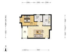 鸿坤正规一居室，满五年唯一，看房方便，诚意出售-涿州鸿坤理想湾南区户型图