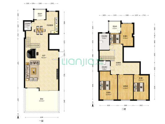 宏都嘉园 3室1厅3卫 228平方