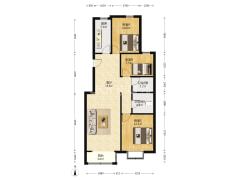 鸿盛凯旋门 中间楼层 采光无遮挡 房本满二-涿州鸿盛凯旋门户型图