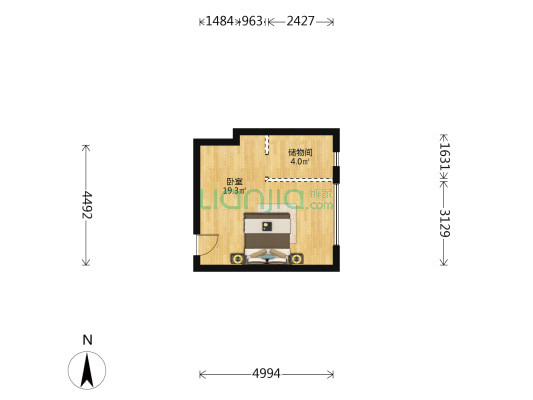 越秀国际总部广场 1室0厅0卫 42平方