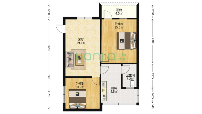 马尾中钢宿舍二手房实景图