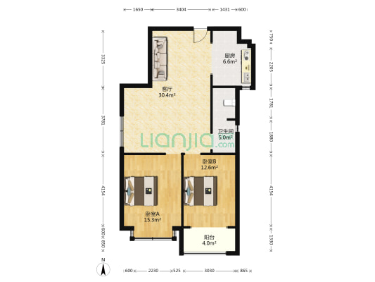 依水名园 2室1厅1卫 94平方